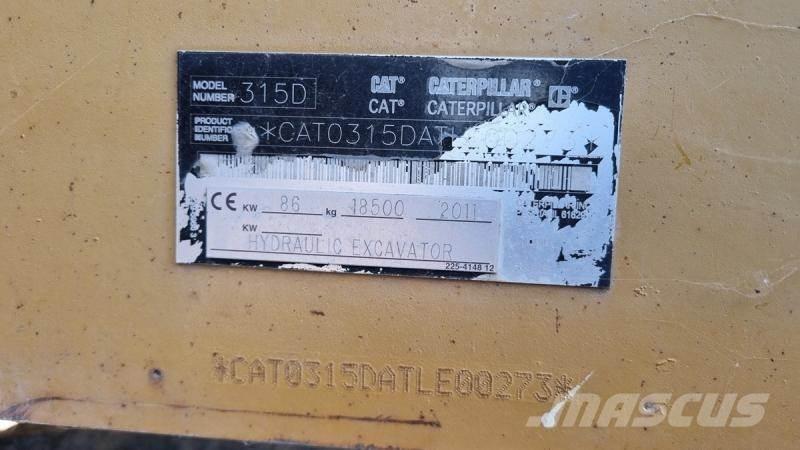 CAT 315DL Pásové rýpadlá