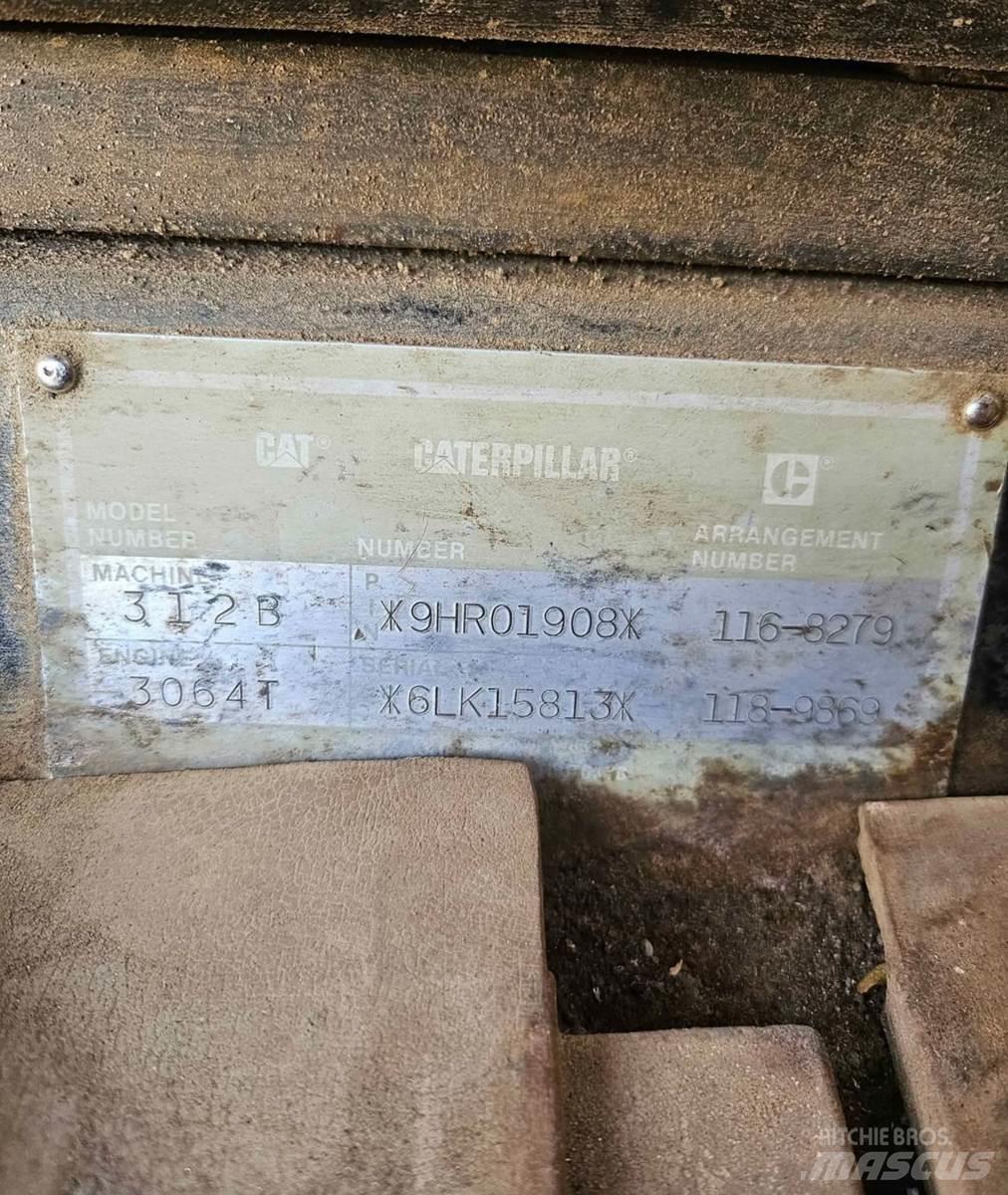 CAT 312B Pásové rýpadlá