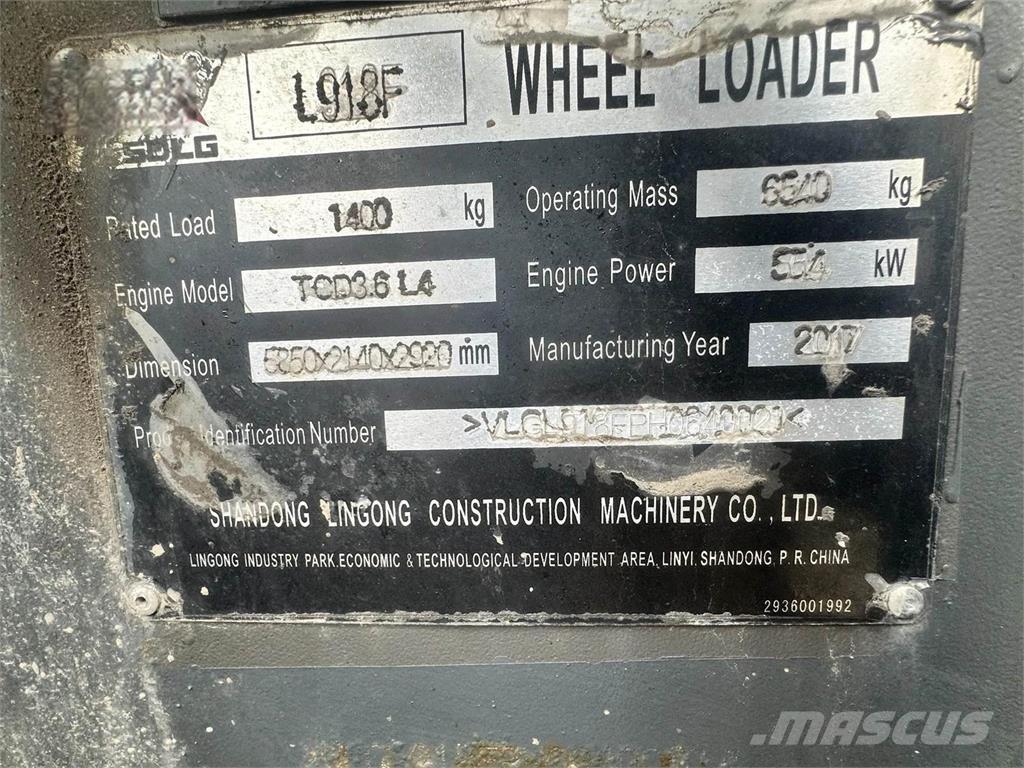 SDLG L918F Kolesové nakladače