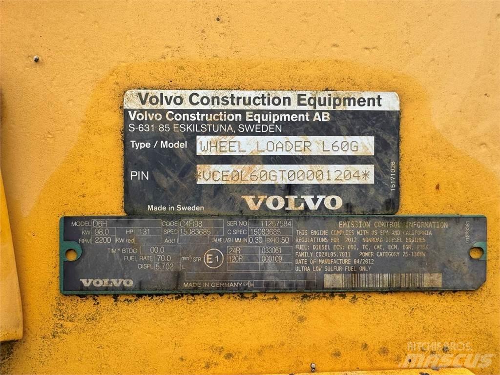 Volvo L60G Kolesové nakladače
