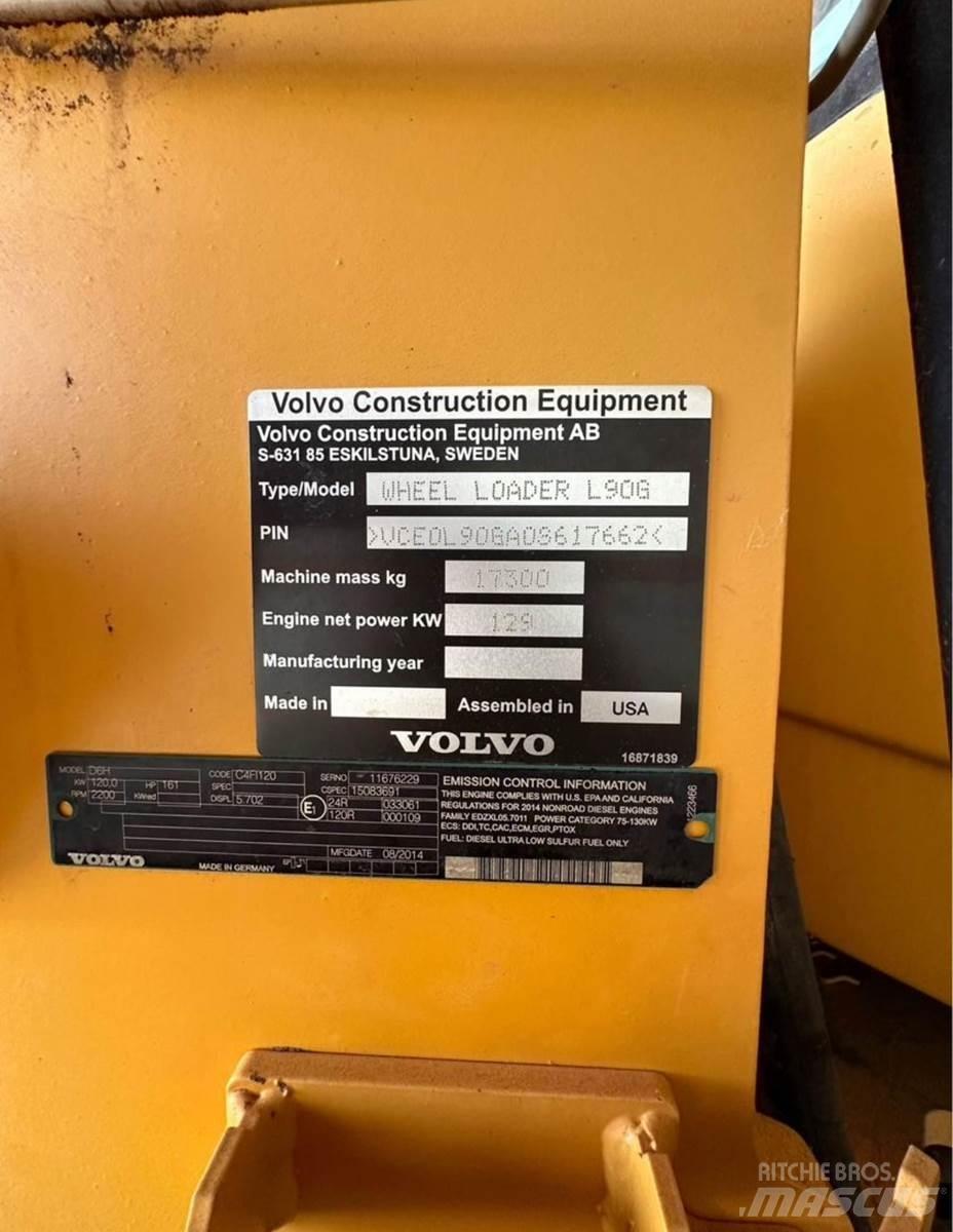 Volvo L90G Kolesové nakladače