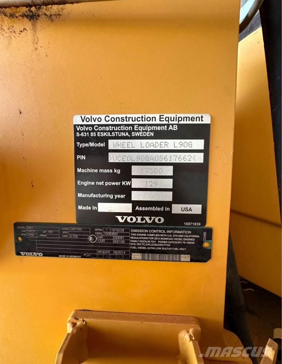 Volvo L90G Kolesové nakladače