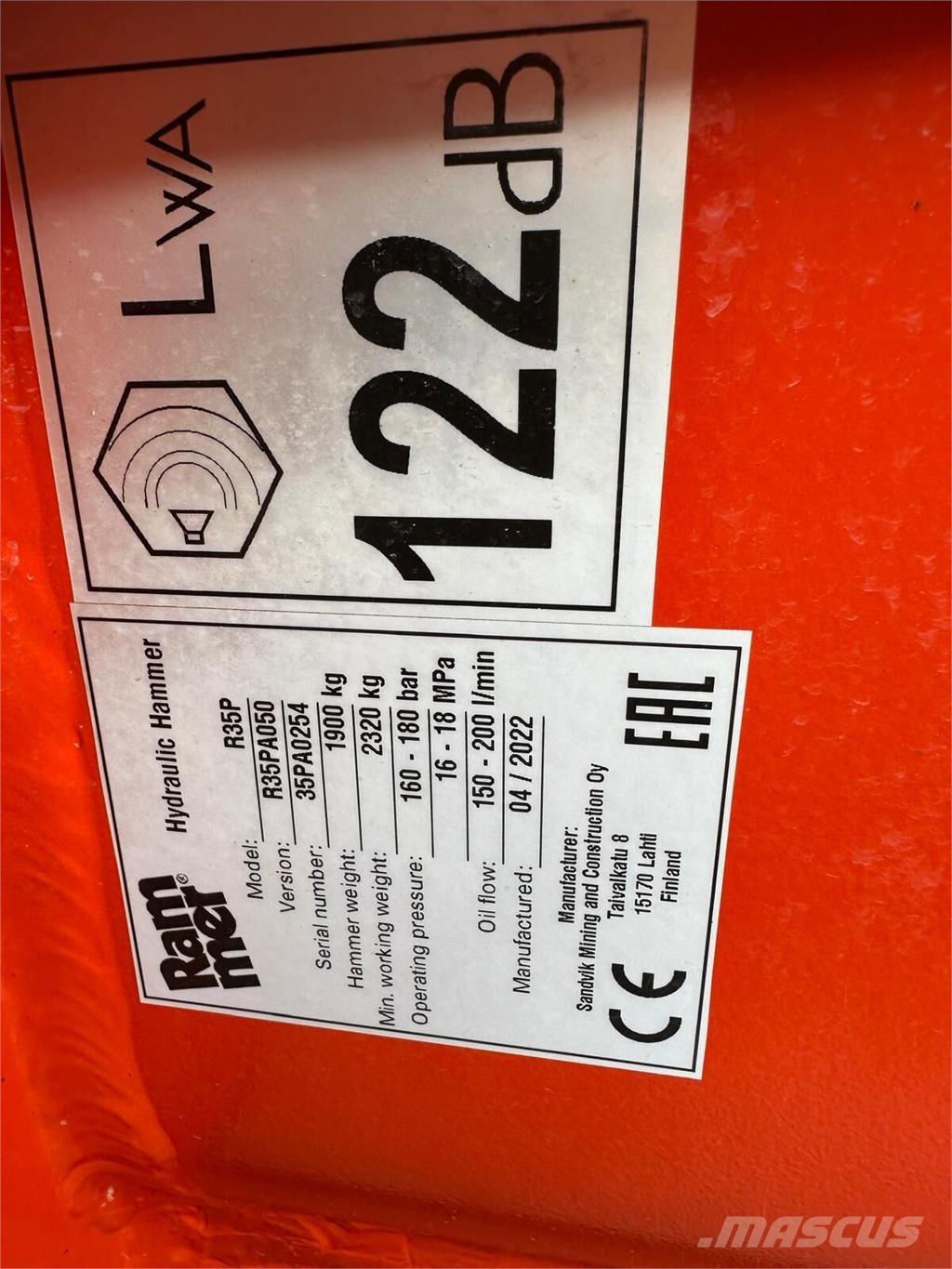 Rammer R35P Stavebníctvo - ostatné