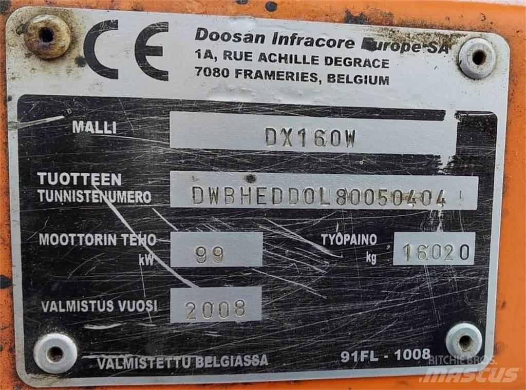Doosan DX160W Pásové rýpadlá