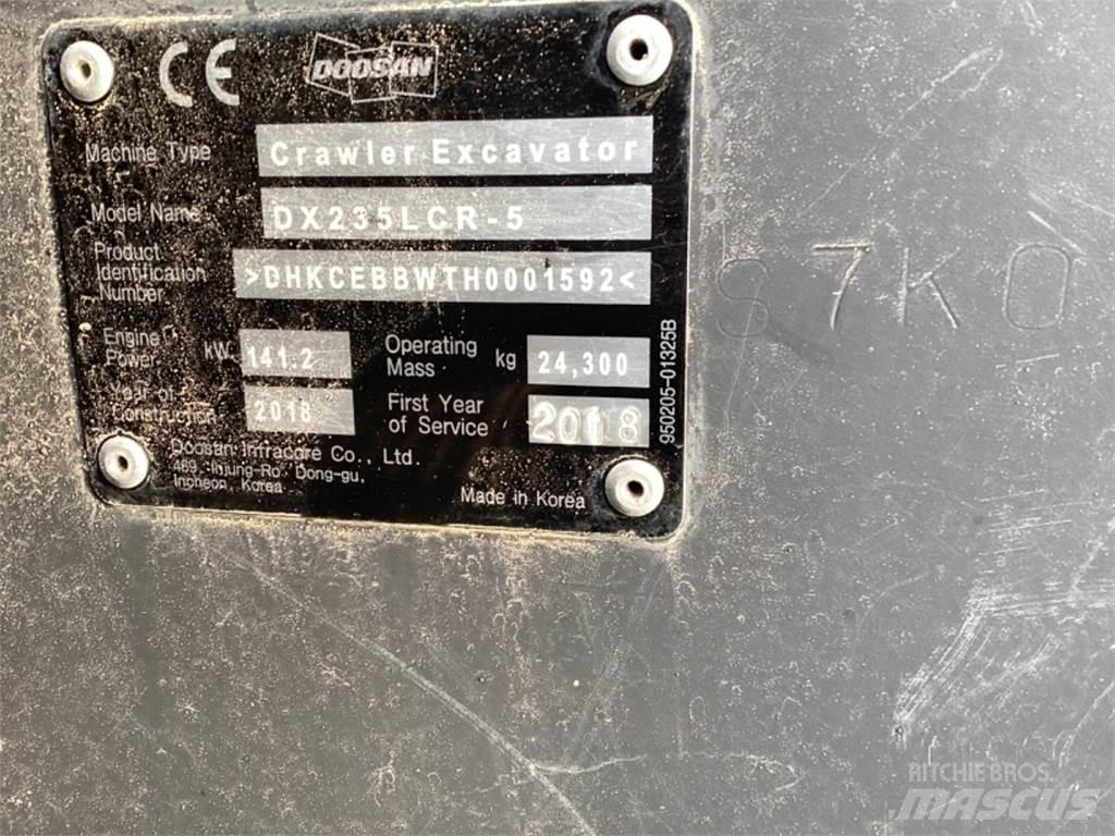 Doosan Dx235 LR 5 Pásové rýpadlá