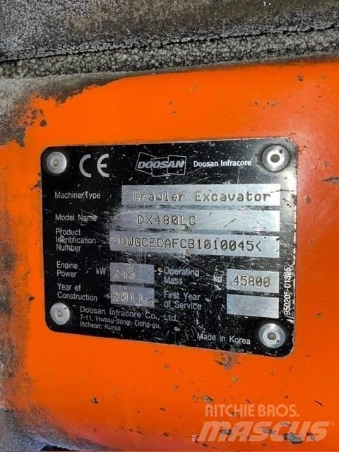 Doosan DX480LC Pásové rýpadlá