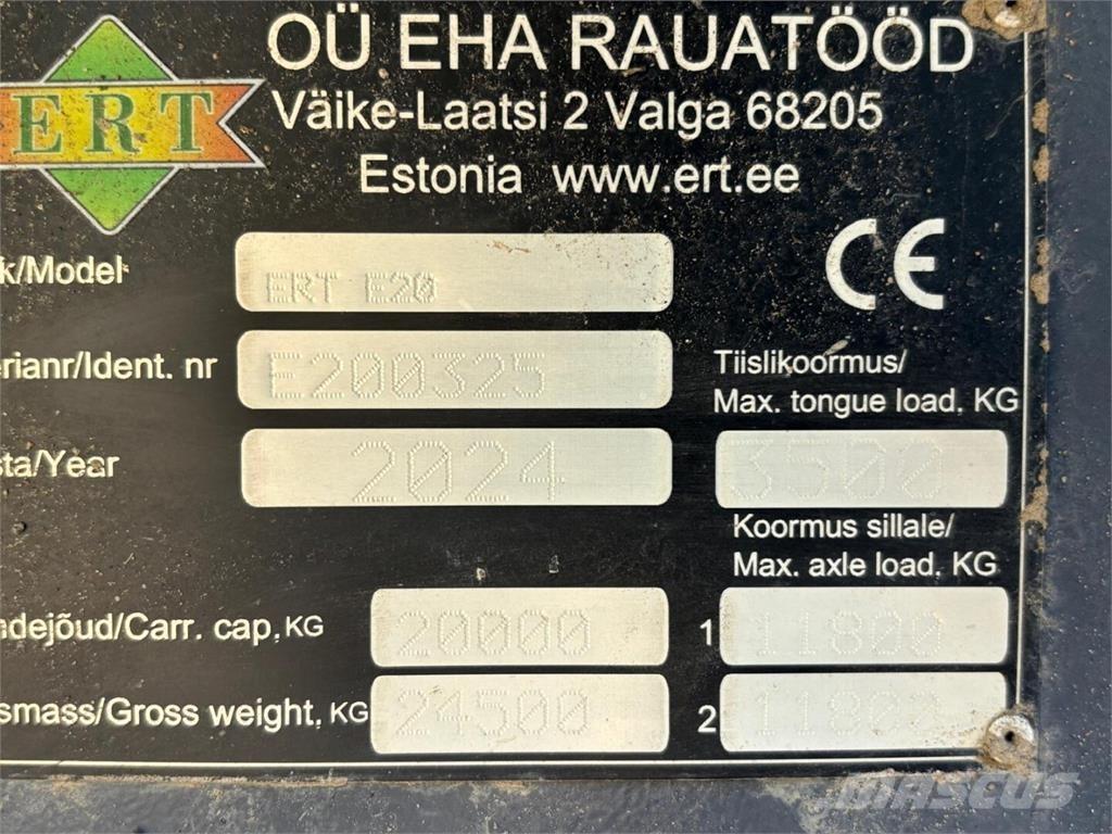ERT E 20 Vyklápacie prívesy