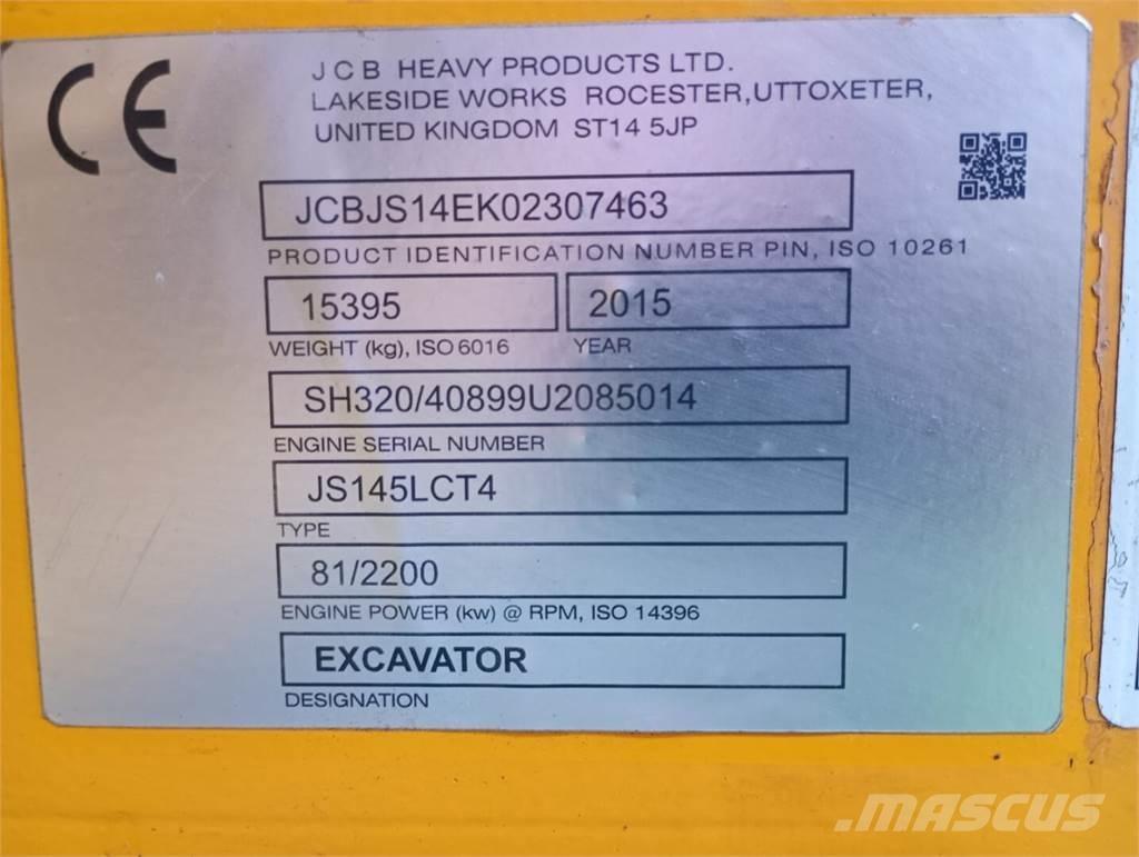 JCB JS 145 Pásové rýpadlá