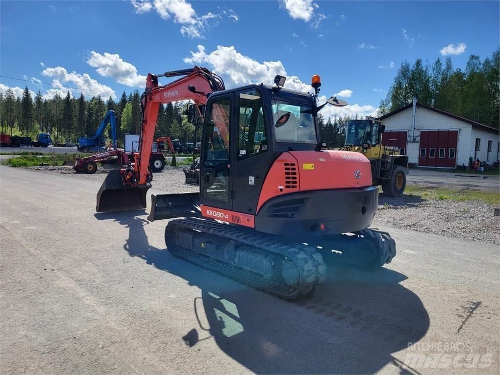 Kubota KX 080-4 Midi rýpadlá 7 t - 12 t