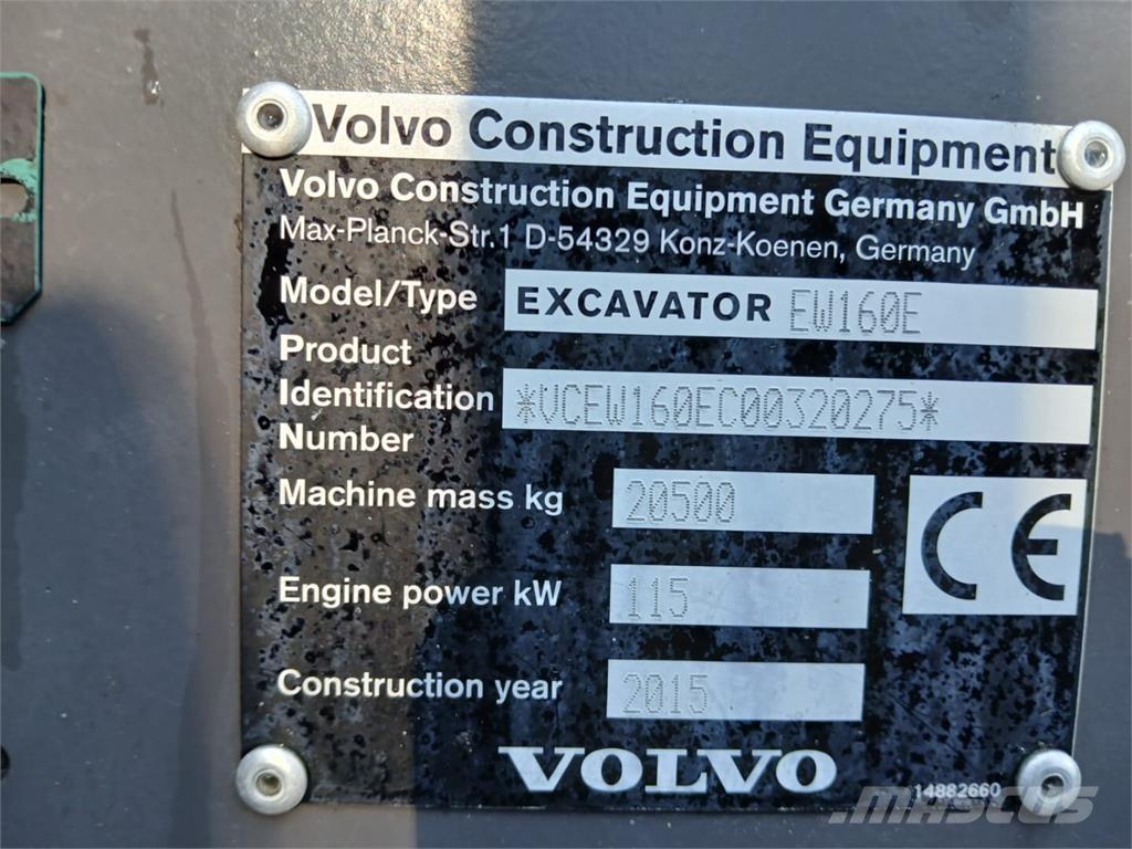 Volvo EW 160 E Kolesové rýpadlá