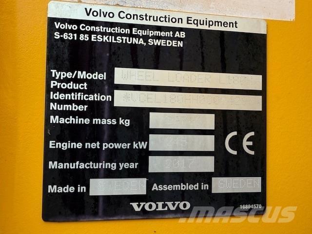 Volvo L180H Kolesové nakladače