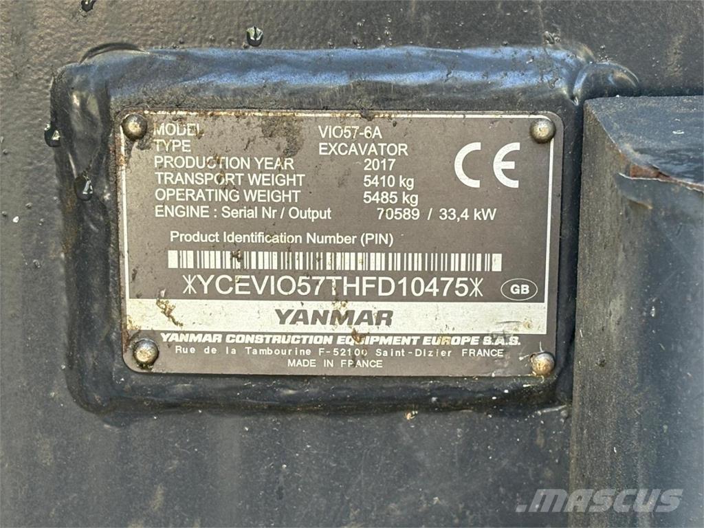 Yanmar VIO 57-6A Mini rýpadlá < 7t