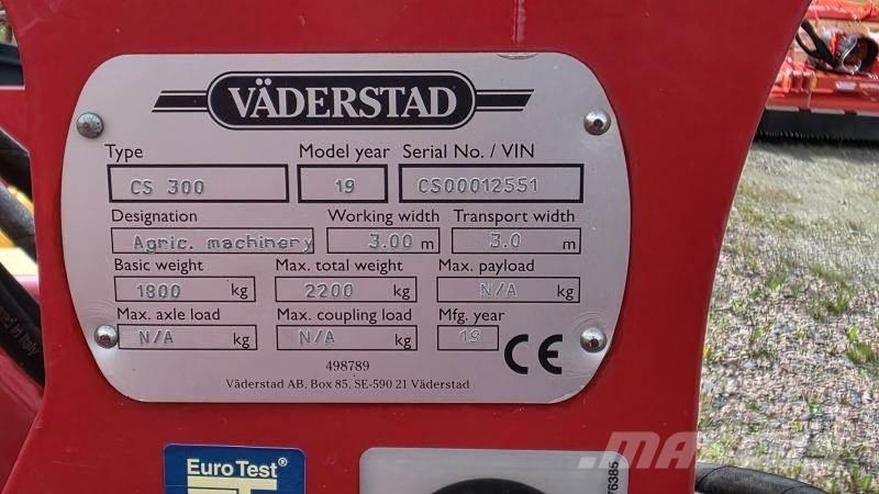 Väderstad Cultus 300 Ďalšie stroje na spracovanie pôdy a príslušenstvo