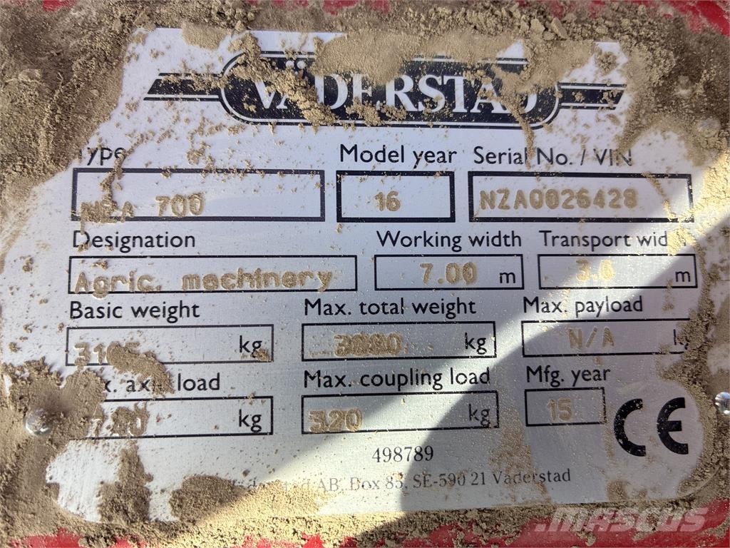 Väderstad NZA 800 HARV Brány