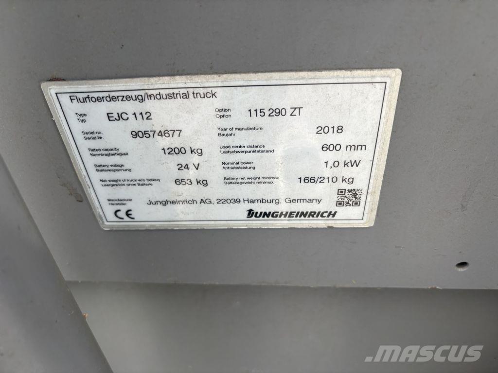 Jungheinrich EJC 112 Ručne vedené vysokozdvižné vozíky