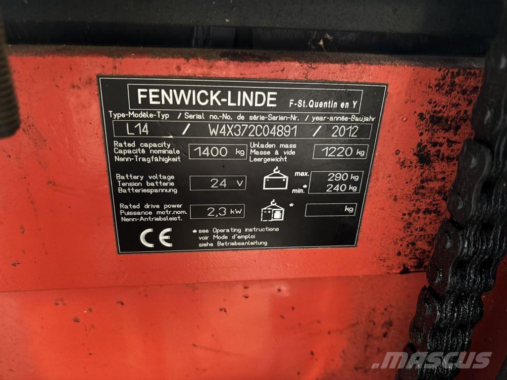 Linde L14 Ručne vedené vysokozdvižné vozíky