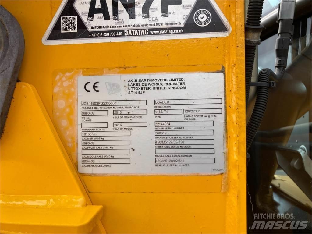 JCB 418S Teleskopické nakladače pre poľnohospodárstvo
