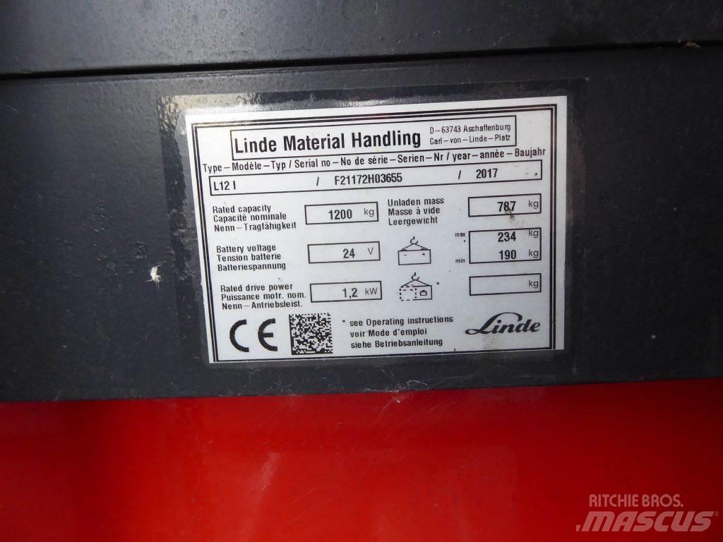 Linde L12L Ručne vedené vysokozdvižné vozíky