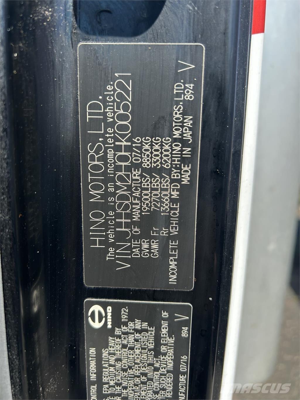 Hino 195 Skriňová nadstavba