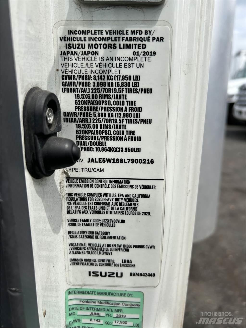 Isuzu NQR Skriňová nadstavba