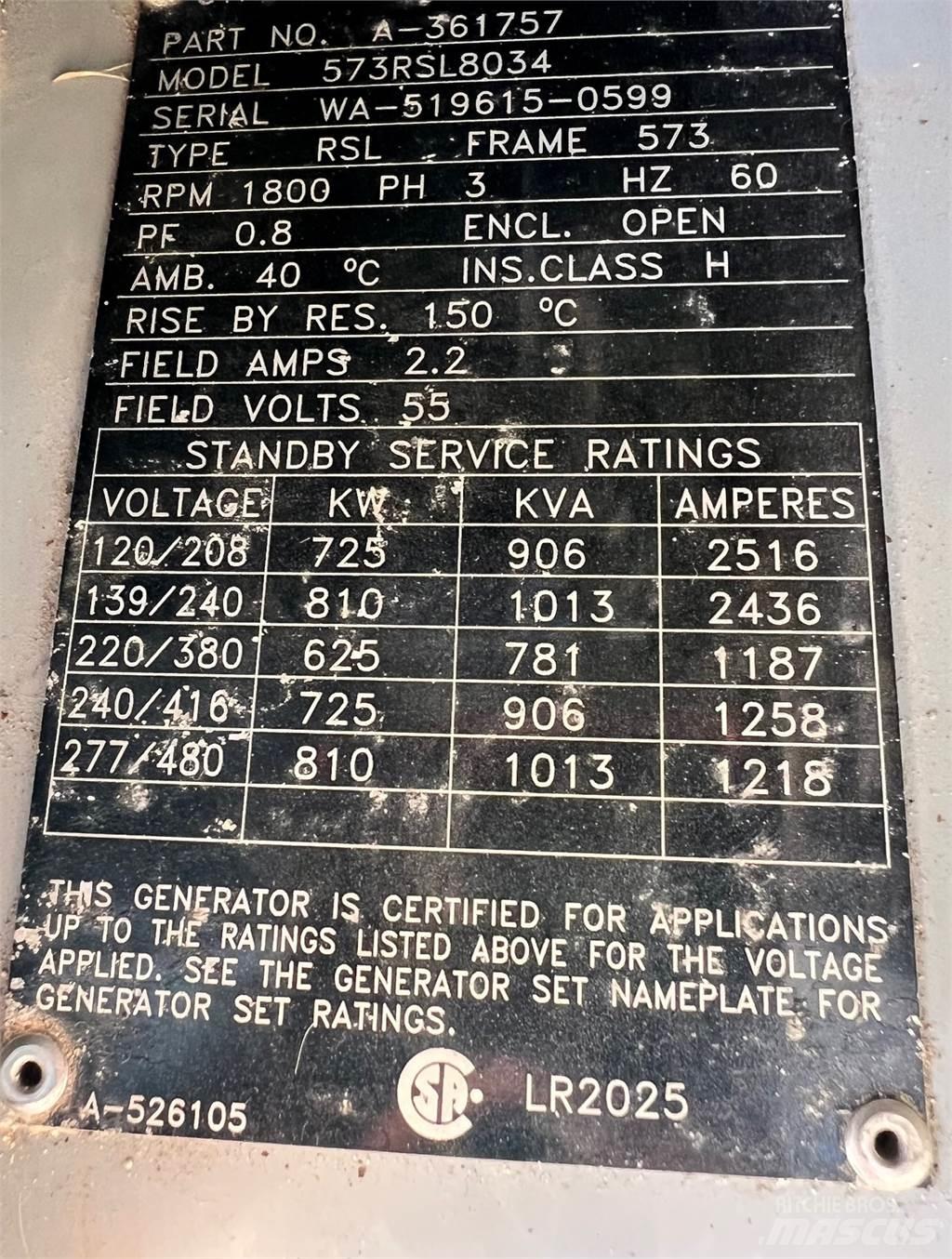 Marathon 810kW Ostatné generátory