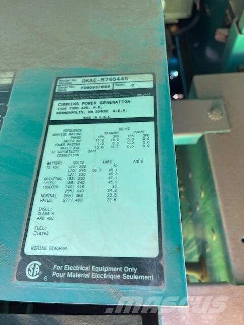 Onan 15kW Naftové generátory