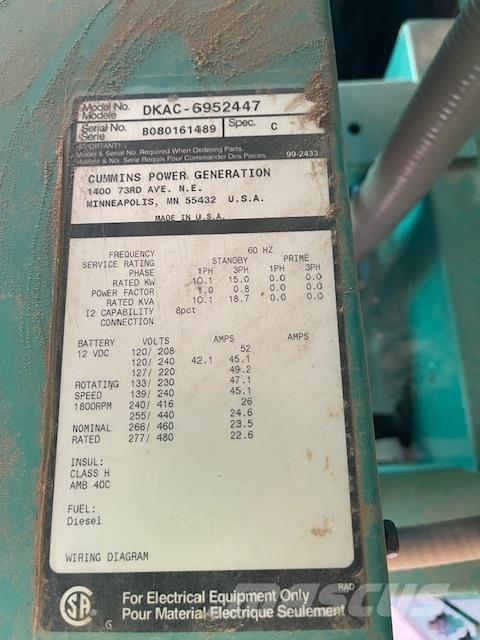 Onan 15kW Naftové generátory