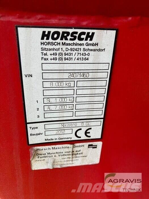 Horsch MAISTRO 8 CC Mechanické sejačky