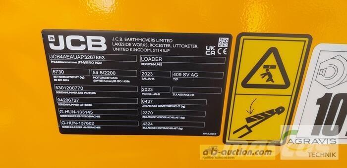JCB 409 AGRI STUFE V Kolesové nakladače