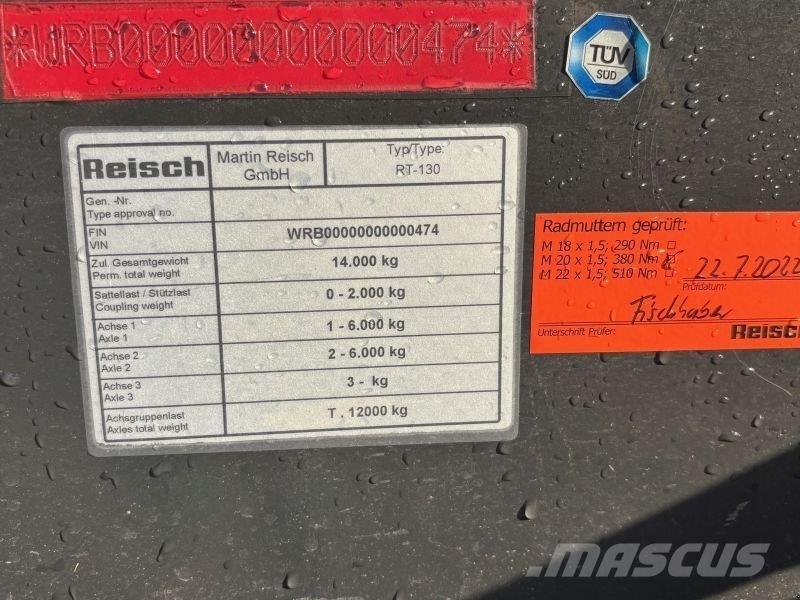 Reisch RT 130 Vyklápacie prívesy
