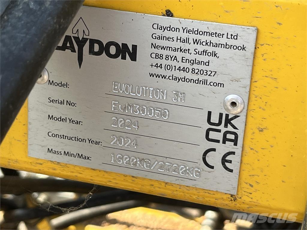 Claydon 3M EVO Ďalšie poľnohospodárske stroje