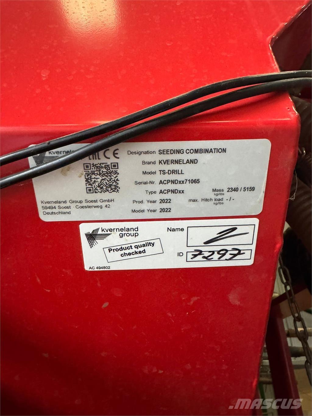 Kverneland 4.8M Ďalšie poľnohospodárske stroje