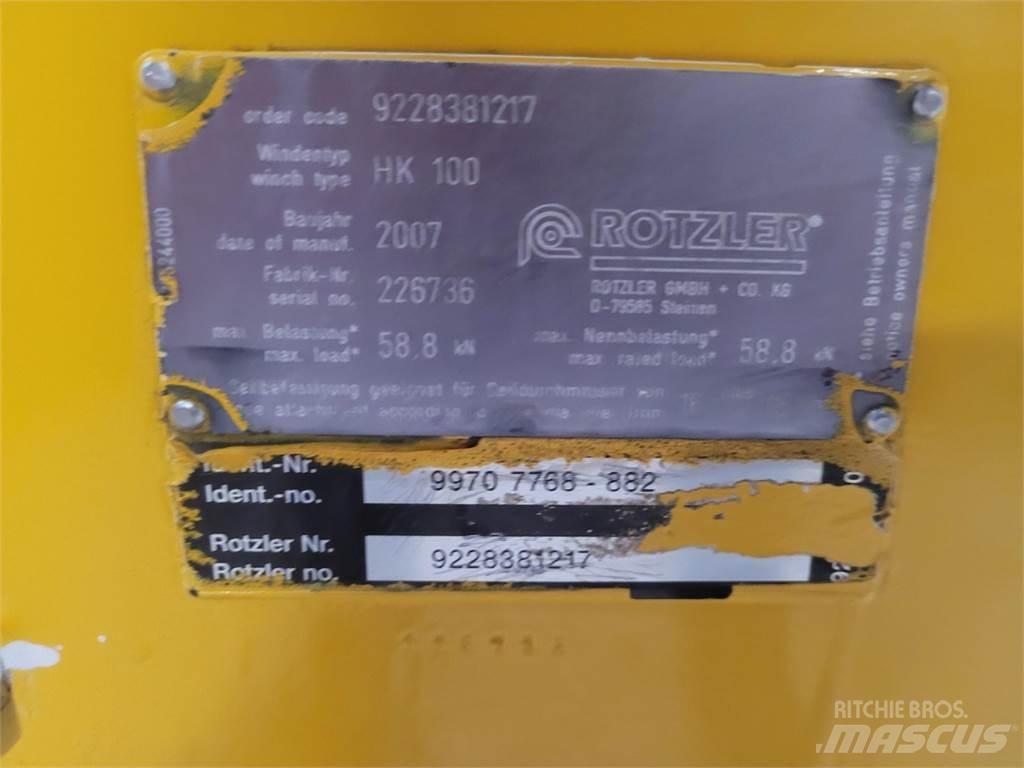 Faun HK 100 winch Diely a zariadenia žeriavov