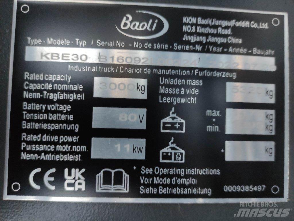 Baoli KBE30 Akumulátorové vozíky