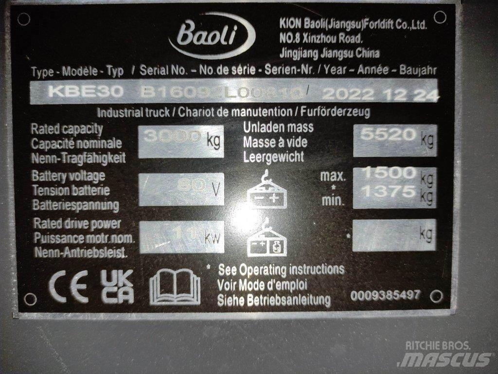 Baoli KBE30 Akumulátorové vozíky