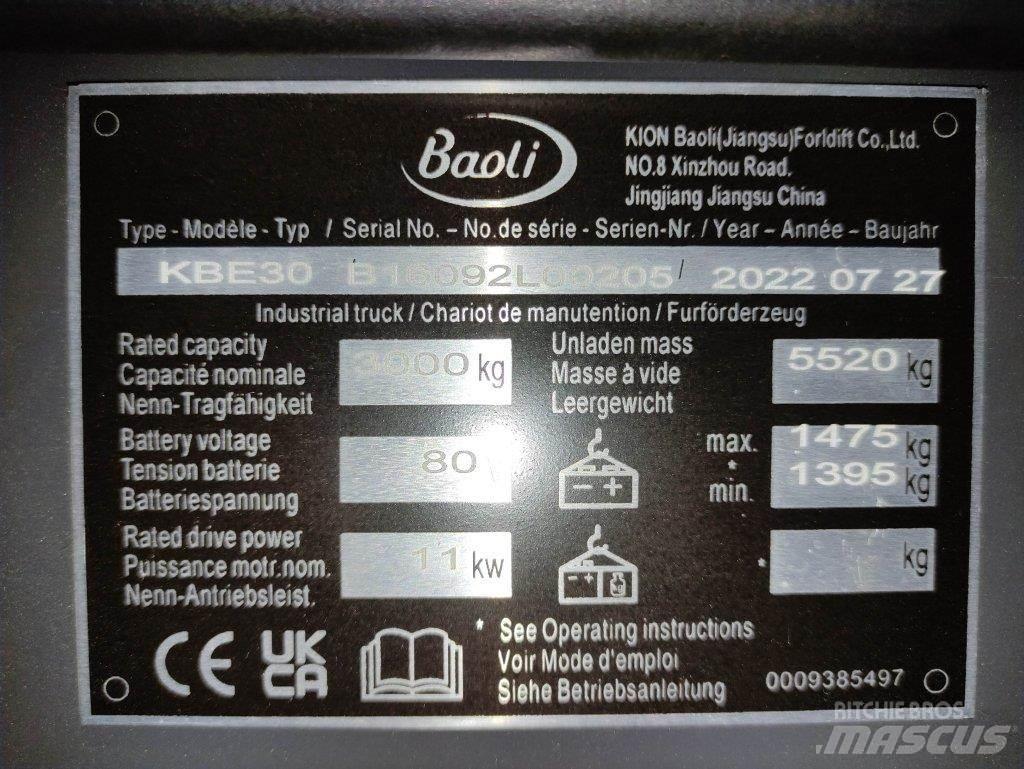 Baoli KBE30 Akumulátorové vozíky