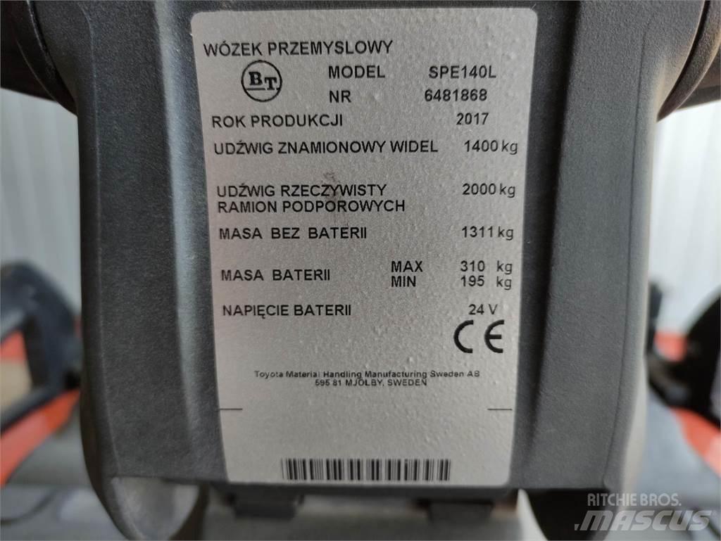BT SPE140 L Ručne vedené vysokozdvižné vozíky