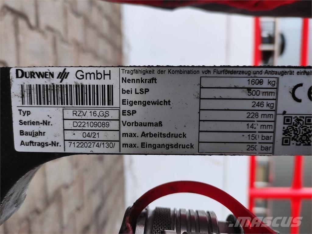 Durwen RZV 16 GS Manipulácia s materiálom - ostatné