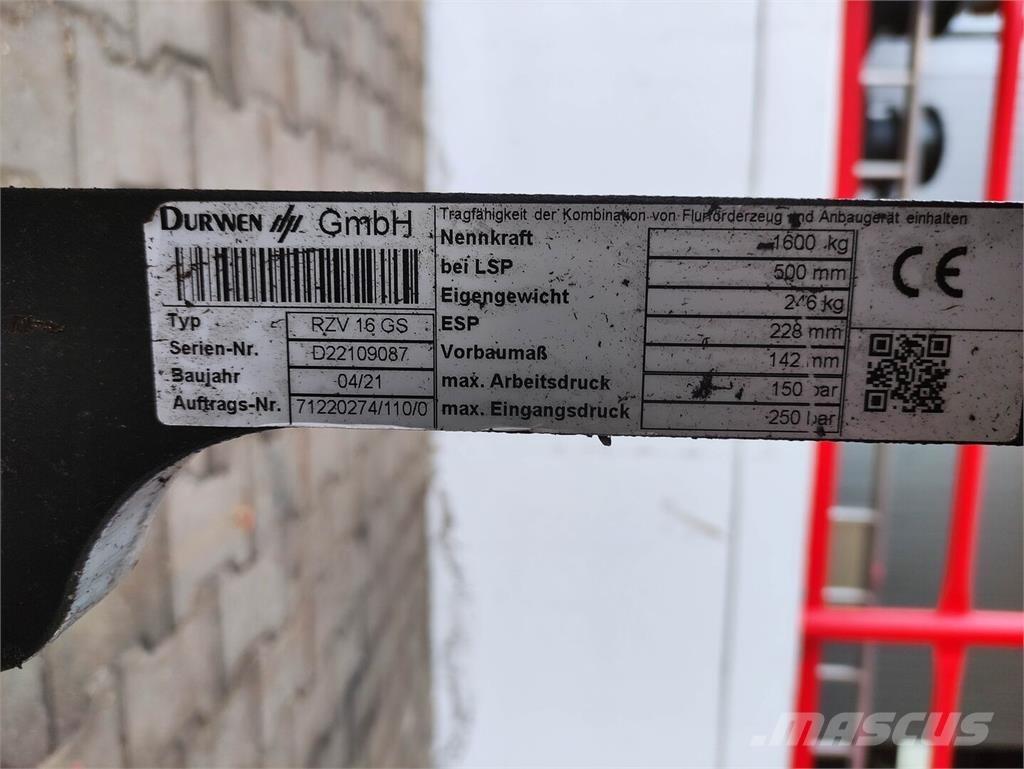 Durwen RZV 16 GS Manipulácia s materiálom - ostatné
