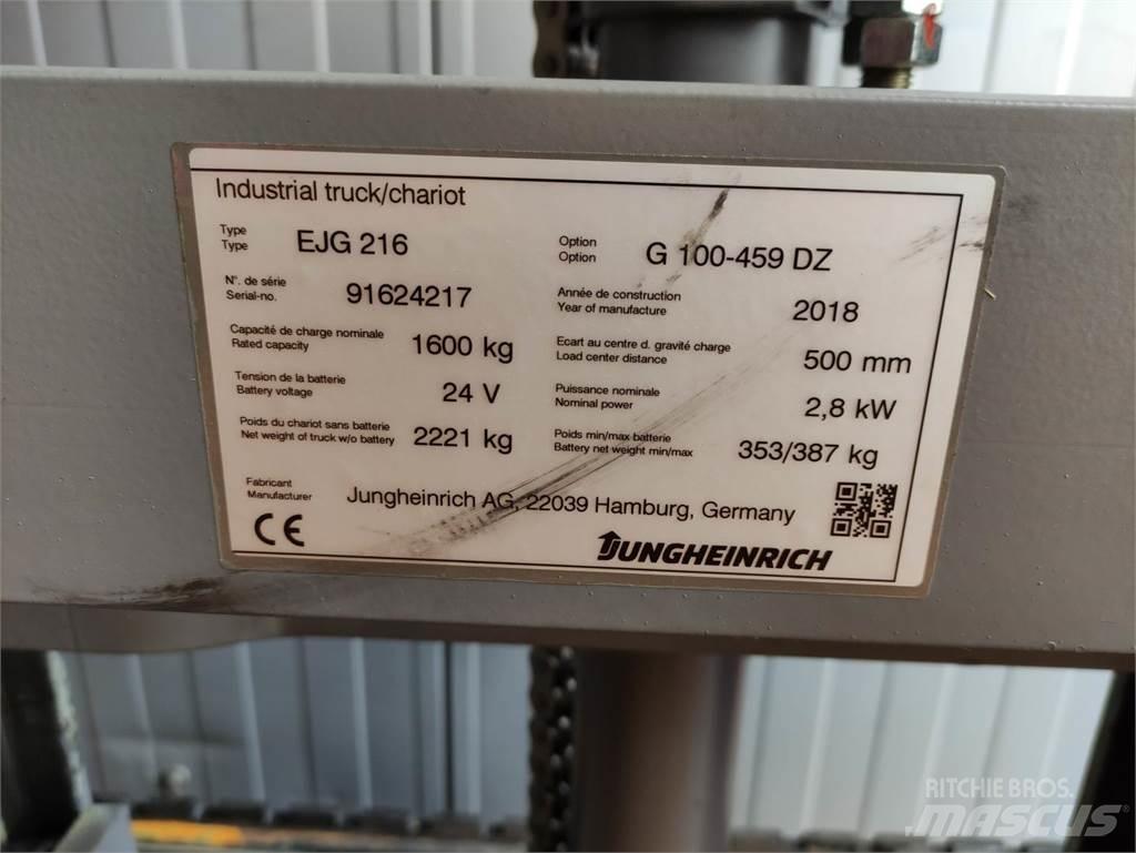Jungheinrich EJG216 Ručne vedené vysokozdvižné vozíky