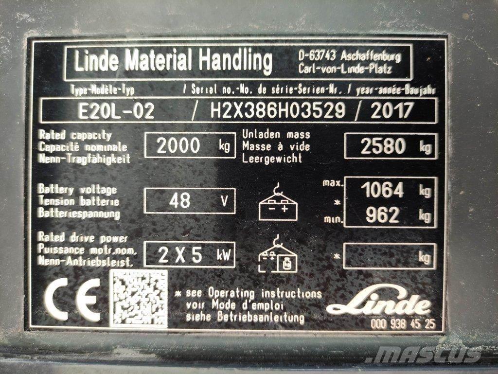 Linde E20L-02-386 Akumulátorové vozíky