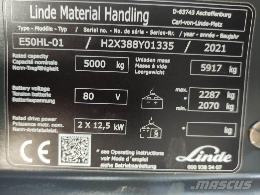 Linde E50HL-01-388 Akumulátorové vozíky