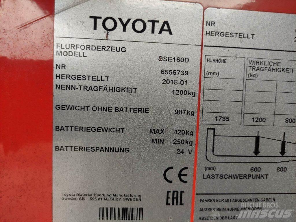 Toyota SSE160D Ručne vedené vysokozdvižné vozíky