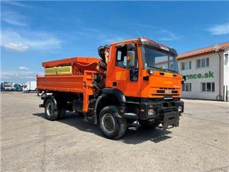 Iveco MAGIRUS 4x4 threesided kipper with crane vin 048