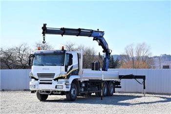 Iveco TRAKKER 410 Pritsche 7,00m * KRAN * FUNK / 6x4