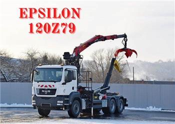 MAN TGS 33.360 * ABROLLKIPPER + KRAN * TOPZUSTAND