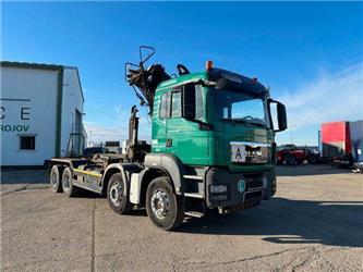 MAN TGS 41.480 8X4 for containers with crane, E4 691