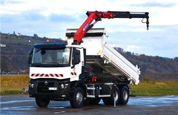Renault C 380 * KIPPER 5,20 m HMF 1820-K2 + FUNK /6x4