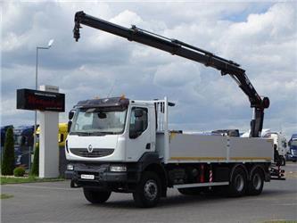 Renault KERAX 370/6X4/L:6,5M+CRANE HIAB 166/RADIO/MANUAL
