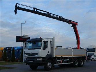 Renault KERAX 380/6X4/L:6,8M+CRANE PALFINGER 20001/RADIO
